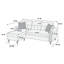 Canapé modulaire réversible en velours brun clair avec coussins et coussins