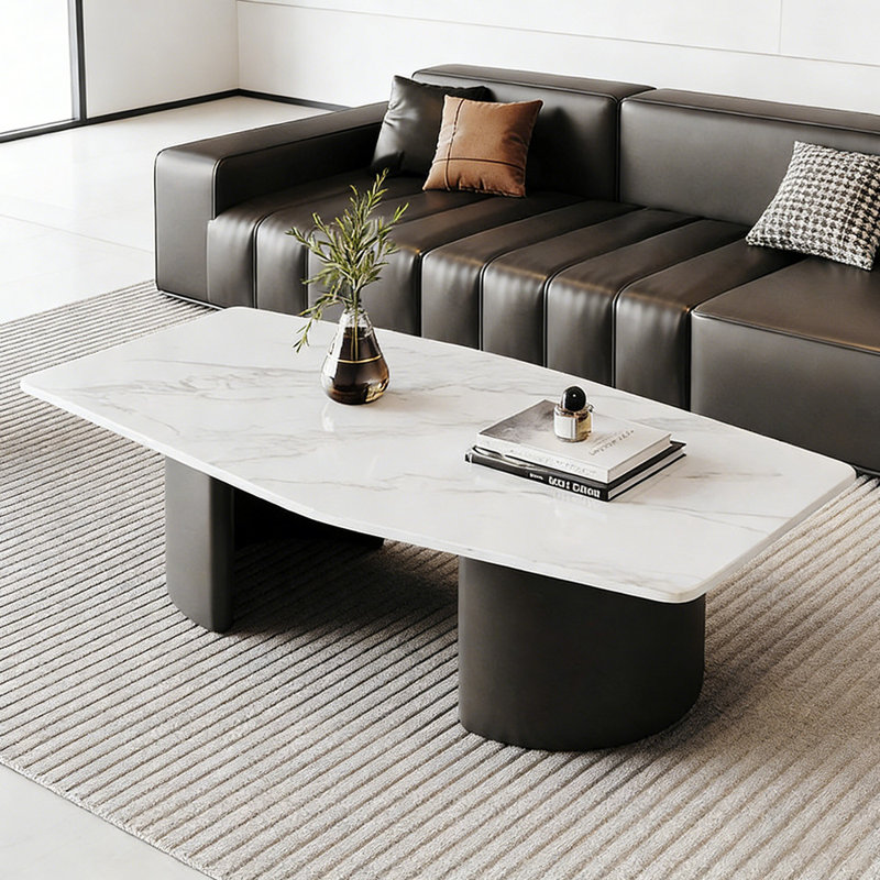 Merrin, Blanc / gris clair, H 15,74 po x L 55,11 po x l 27,55 po, Noir