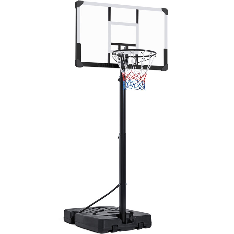 Yaheetech  Adjustable Height Adjustable Foldable 110Cm Metal Portable Fill-Size Basketball Hoop