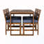 Ensemble repas d'extérieur 5 pièces avec pieds réglables et 4 chaises avec coussin-1976095852