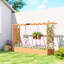 Outsunny Garden Planter with Trellis, Natural-1897594214