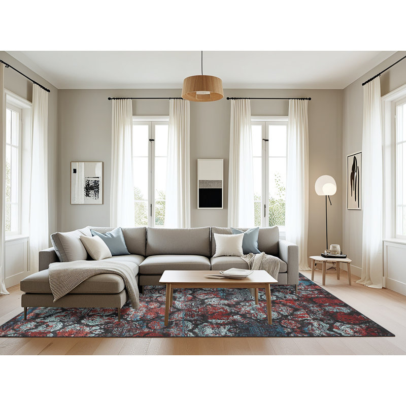 Floral Indoor Rug, Rectangle 8' x 12'