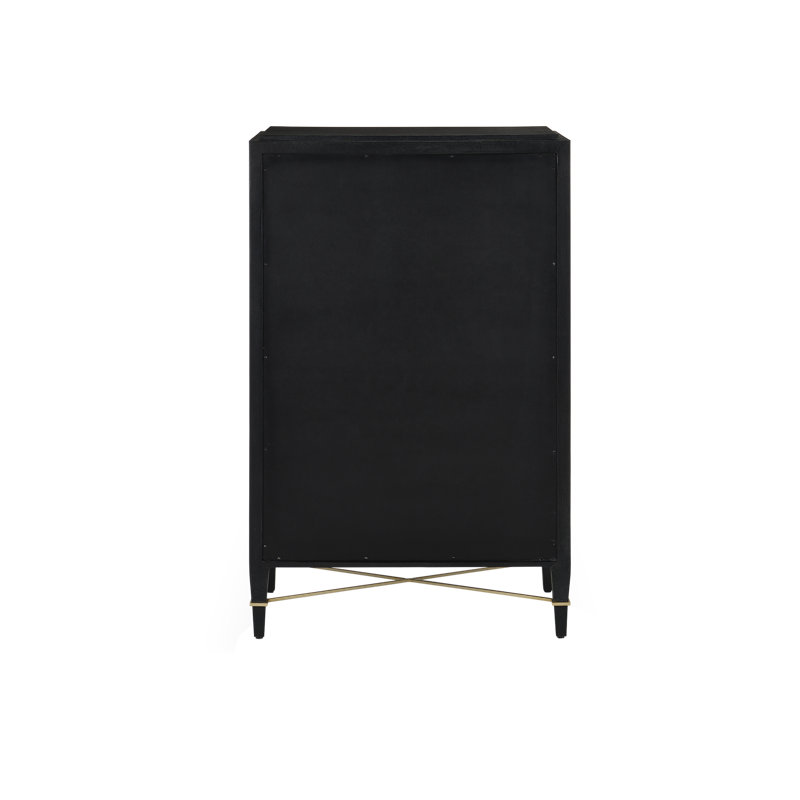 Verona Solid Wood Accent Chest, Black