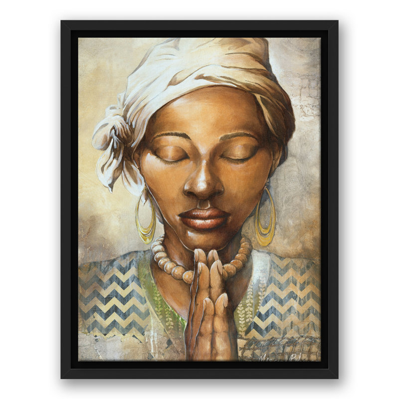 «Woman Praying», reproduction d'art sur toile, H 17,75 po x l 13,75 po