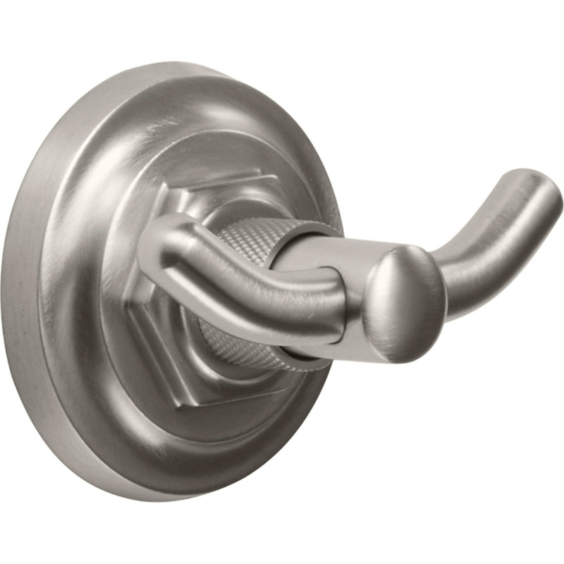 Descanso Double Robe Hook, Polished Nickel