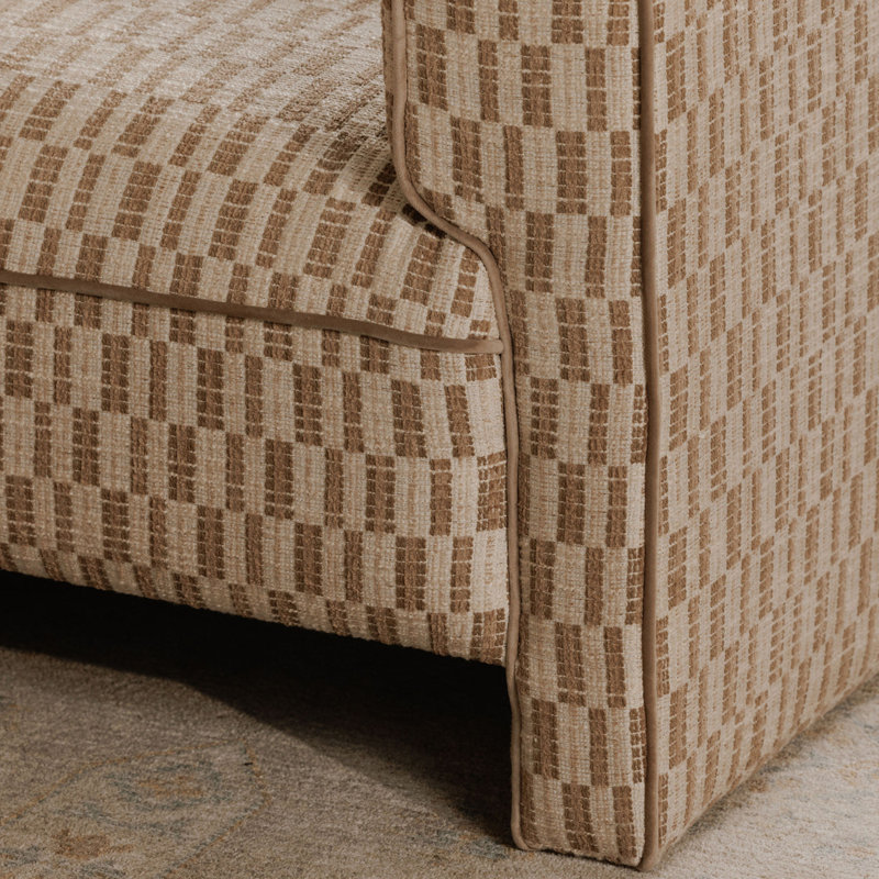 Chaise d'appoint Bieke Chartreuse, Taupe, Abstrait
