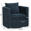 Fauteuil demi-tonneau pivotant bleu marine-1752535375