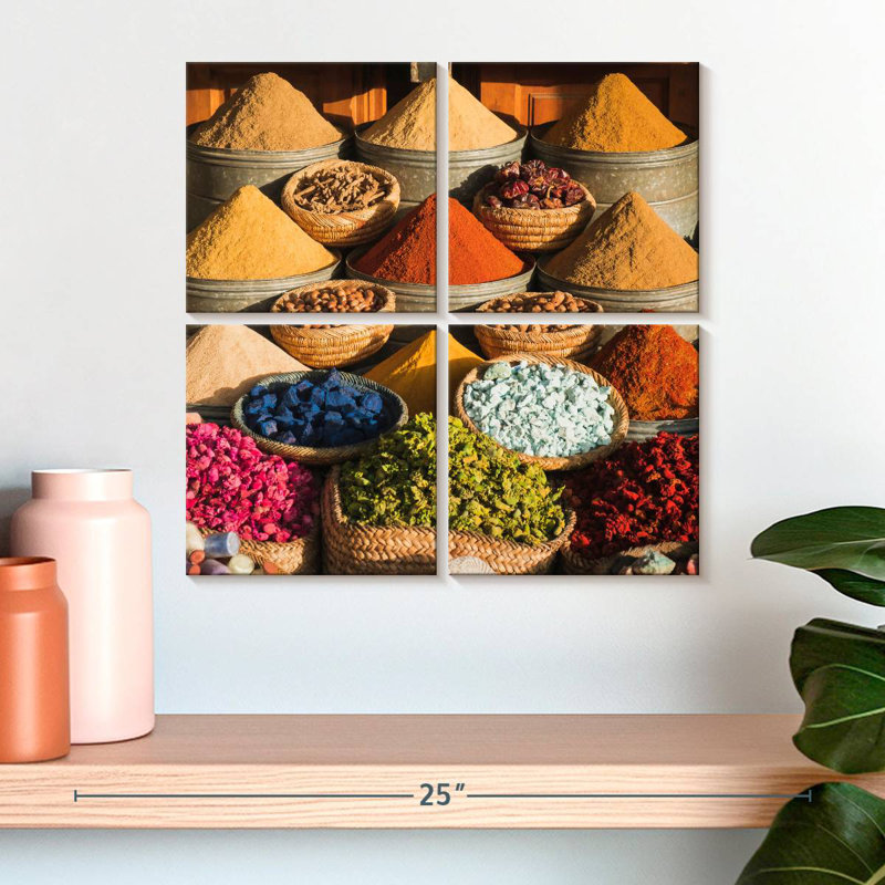 Yarlin, marché de Marrakech, épices, H 18 po x l 18 po