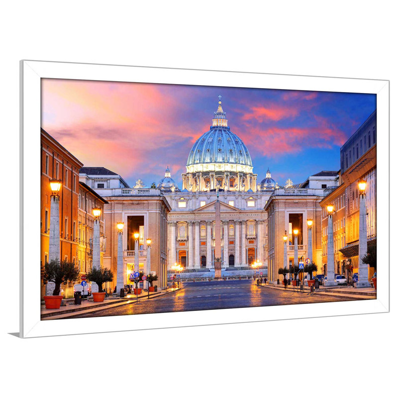 " St. Peter ", 21.5" H x 27.5" W x 0.75" D, White Framed