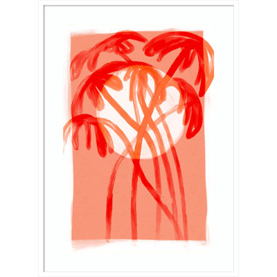 Galya "Palms at Sunset" Print by Treechild