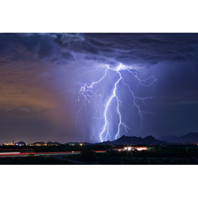 Thunderstorm Lightning by Mdesigner125 - Wrapped Canvas Print