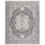 Clover Oriental Area Rug in Beige / Charcoal