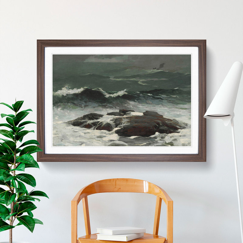 Summer Squall by Winslow Homer - Picture Frame Painting, 27cm H x 36cm W x 2cm D, Walnut Framed