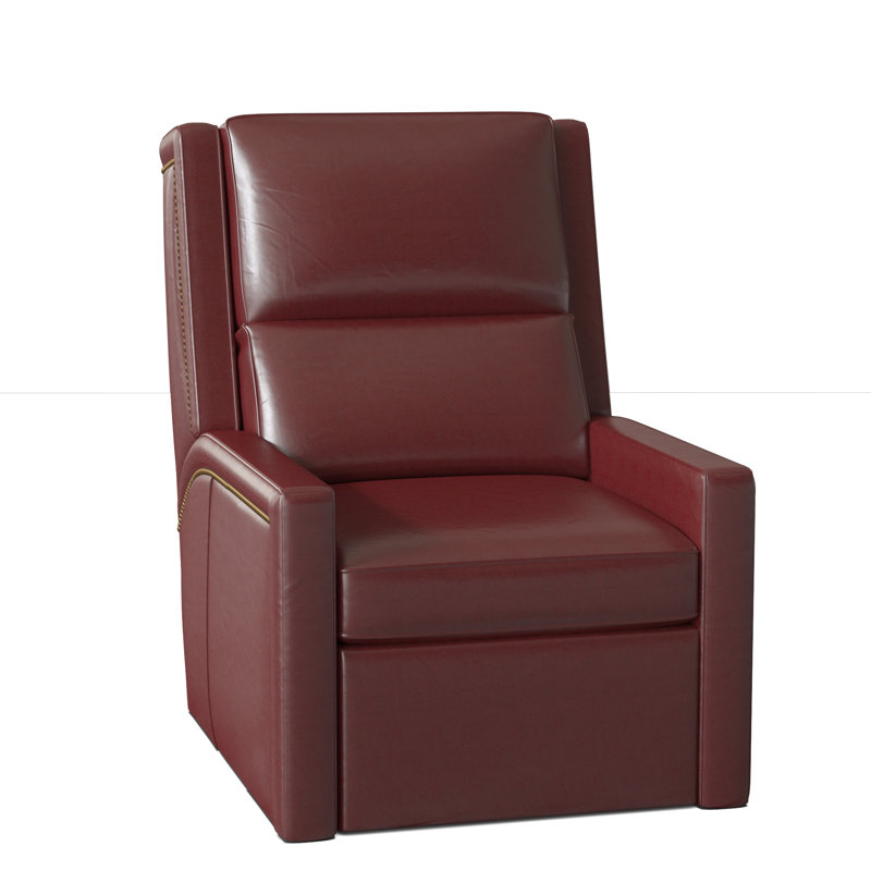 Fauteuil inclinable Norman, Cuir véritable blanc Milestone, Or vieilli no 9, Rétro-poussage