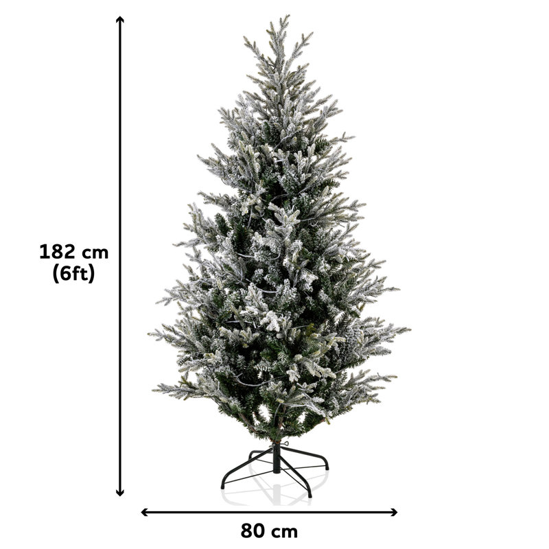 5.91' H Lighted Artificial Spruce Christmas Tree