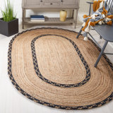 Triche Natural Fiber Hand Loomed 90% Jute And 10% Cotton Rug