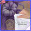Édredon violet à motif floral gris-123417920