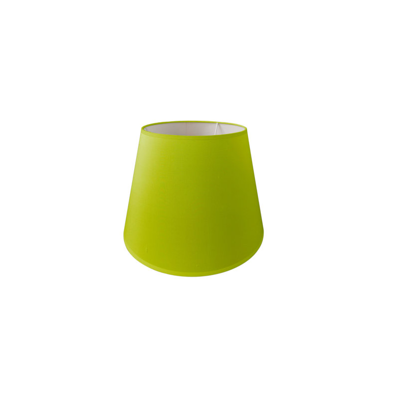Empire Silk Lamp Shade ( Uno ), 22cm H x 30cm W x 21cm D, Lime