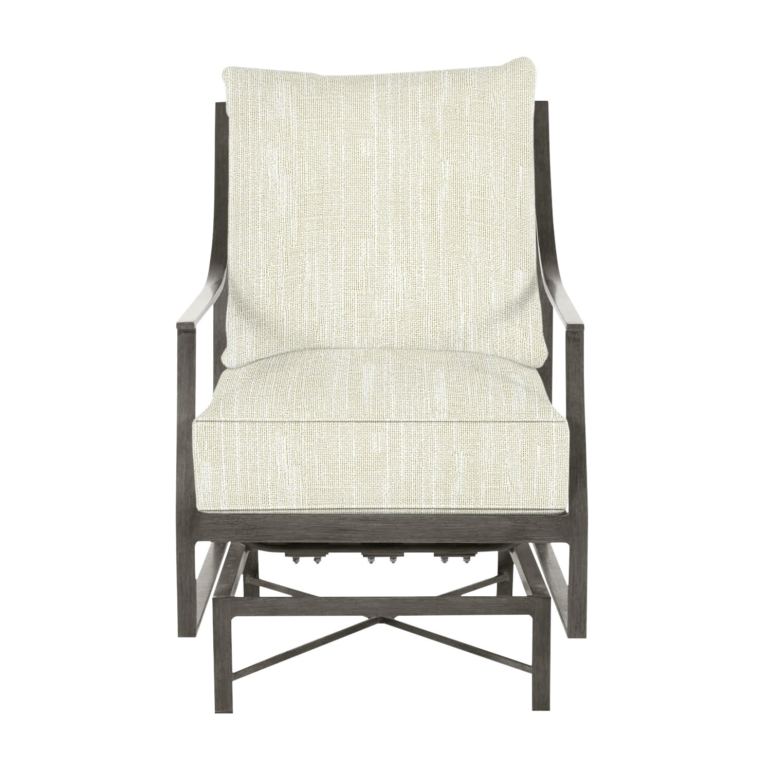 Monaco Patio Lounge Chair, Rollo Silver InsideOut® Linen, Welt, Slate Gray