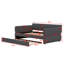 Lit plateforme avec lit tapissier et lit gigogne-2121486881