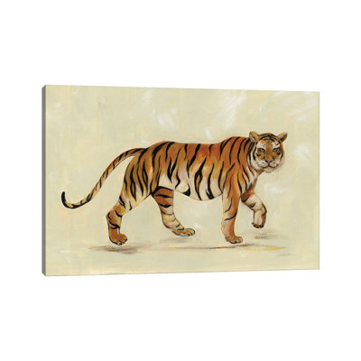 Walking Tiger by Silvia Vassileva - Wrapped Canvas Print