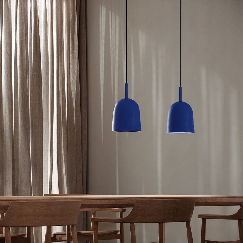 Vessel Pendant Light, Black, Cobalt, 21.5'' H x 9'' W x 9'' D