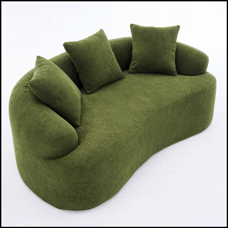 Canapé 3 places à accoudoirs carrés amovibles de 82,5 po de largeur, confortable et durable pour tout espace de vie