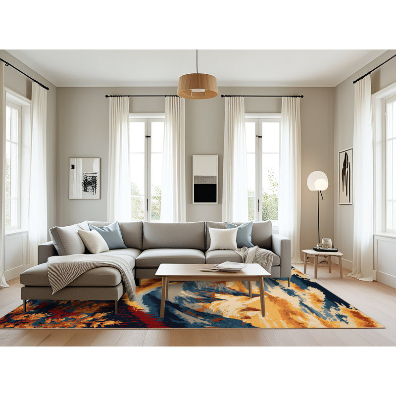 Tapis brun lavable à la machine, Rectangle 8 pi x 12 pi