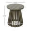 Table d'appoint d'extérieur en bois d'acacia pour le patio, table basse ronde pour la cour arrière, pelouse et balcon-459400091