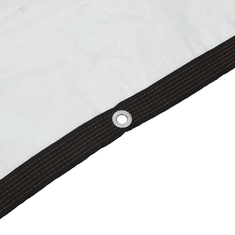  Bâche avec œillets en polyéthylène transparent 9,84 x 9,84 pi