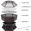 Newville Hexagon Iron Smokeless Fire Pit