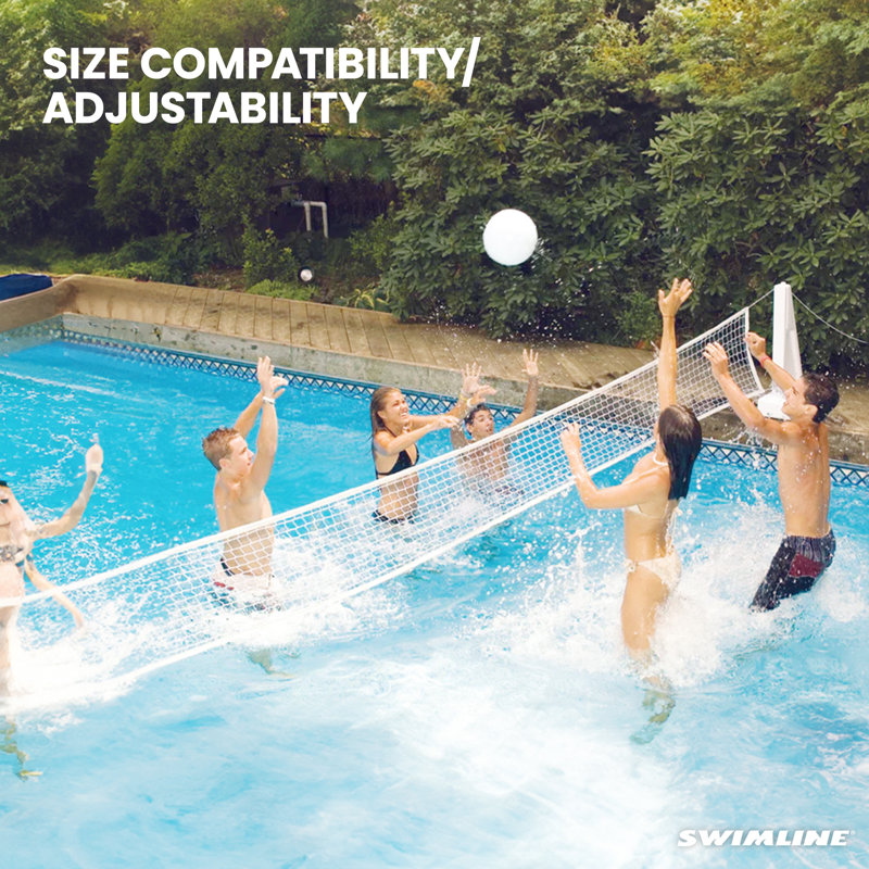 Swimline Inground Swimmng Pool Volleyball Net and Ball Game Set