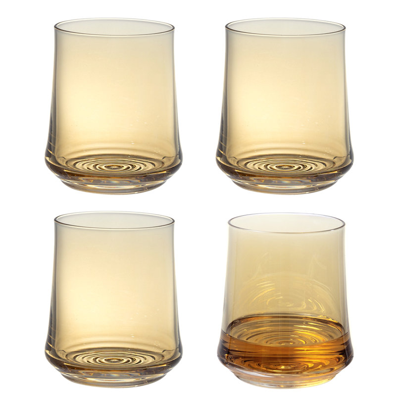 4 Piece 414ml Whiskey Glass Set