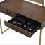 Bureau de coiffeuse 2 tiroirs avec miroir et plateau à bijoux