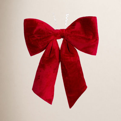 Vickerman 36" x 45" Red Faux Fur Bow