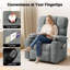 Fauteuil inclinable électrique Infinite-Position avec port USB, porte-gobelet et poches latérales, coussin de siège épais, fauteuil inclinable en chenille-1080775400