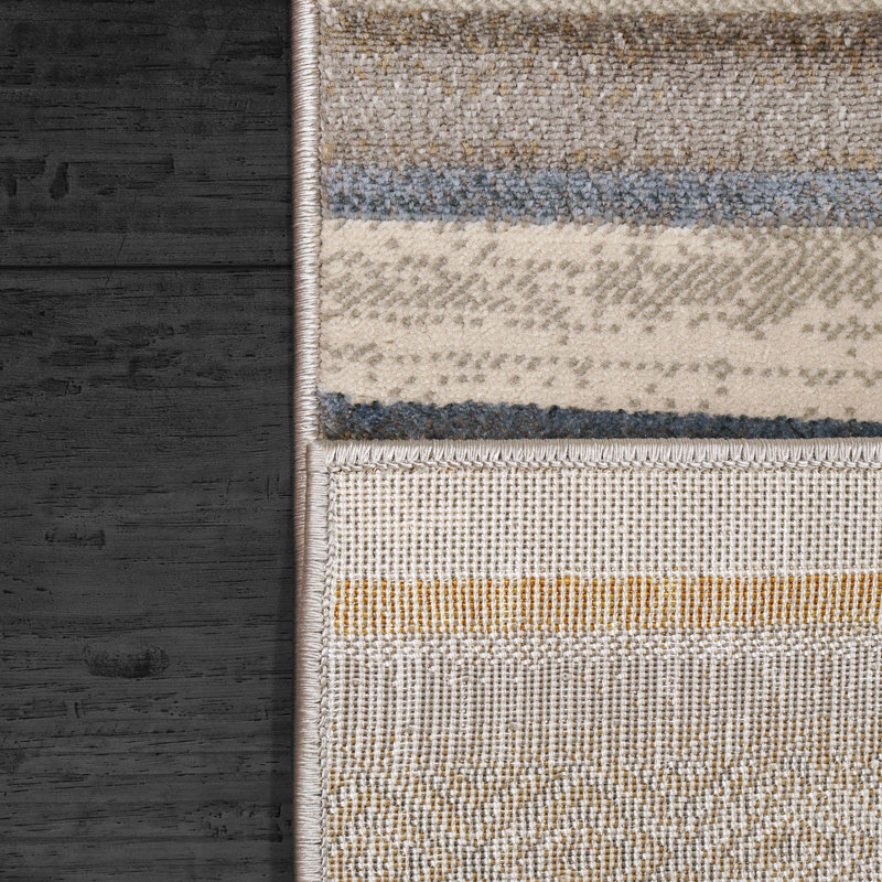Striped Indoor Rug, Rectangular 5'3" x 7'7"