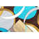 Tapis abstrait turquoise / brun Mccampbell