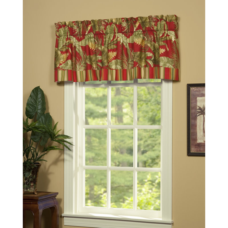 Cantonnière à motif floral tropical en coton Captiva