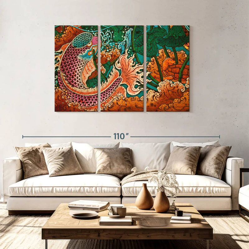 Thai Temple Fish, 48" H x 74" W