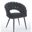 Chaises noires de 2 pièces: coussins moelleux, pieds dorés, confort pour différents espaces