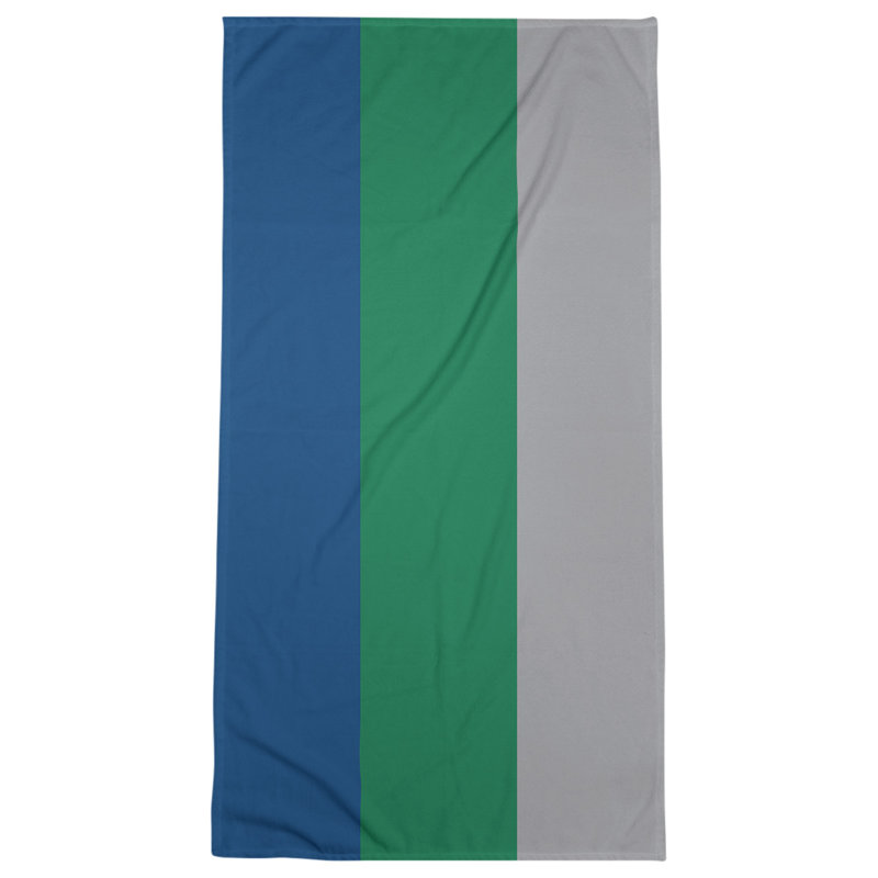 Vancouver Lightweight Beach Towel, Dark Blue/Green/Cool Gray, Poly/Cotton