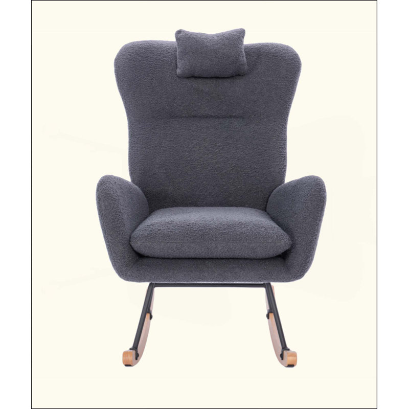 Chaise berçante Teddy, Gris foncé