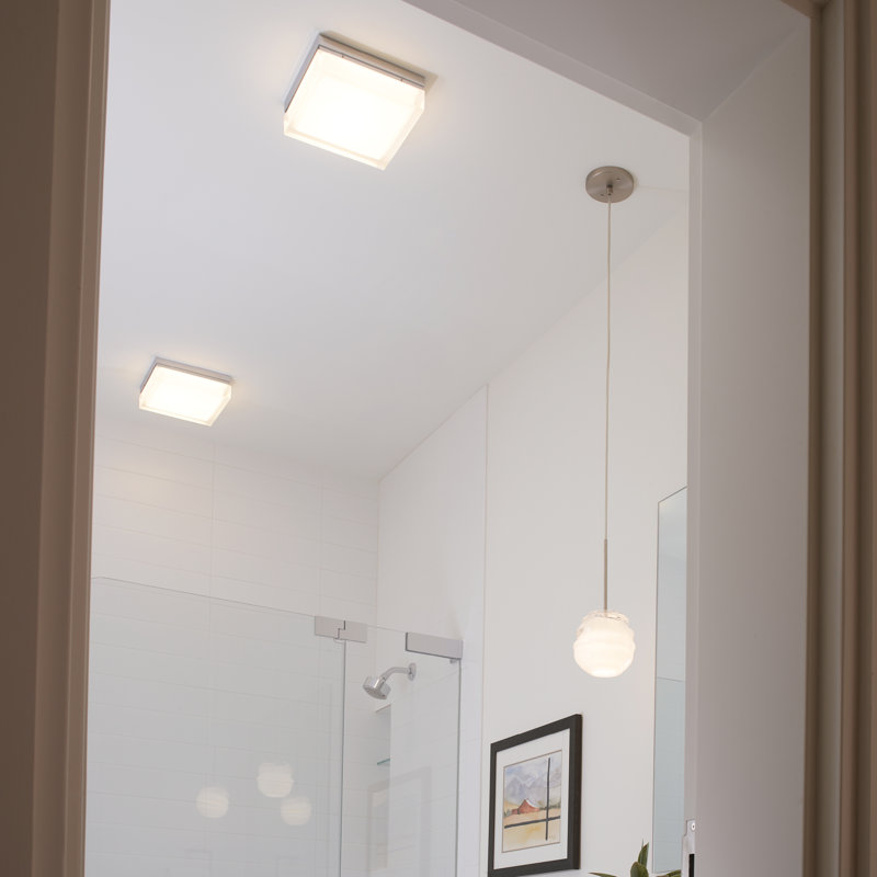 Boxie 1 - Light LED Flush Mount, Satin Nickel, 3000K