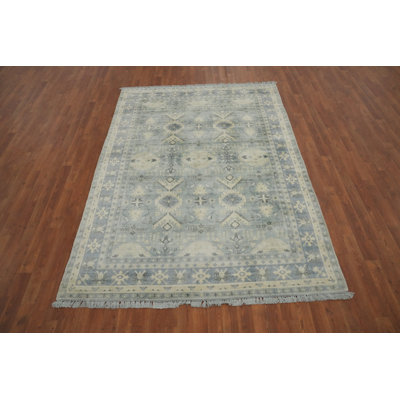 Geometric Oushak Oriental Area Rug 6x8