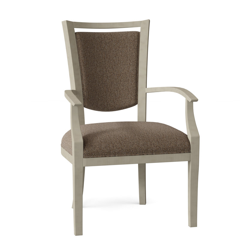 Chaise avec accoudoirs rembourrée Spiro, Noisette 9508, Montego Bay