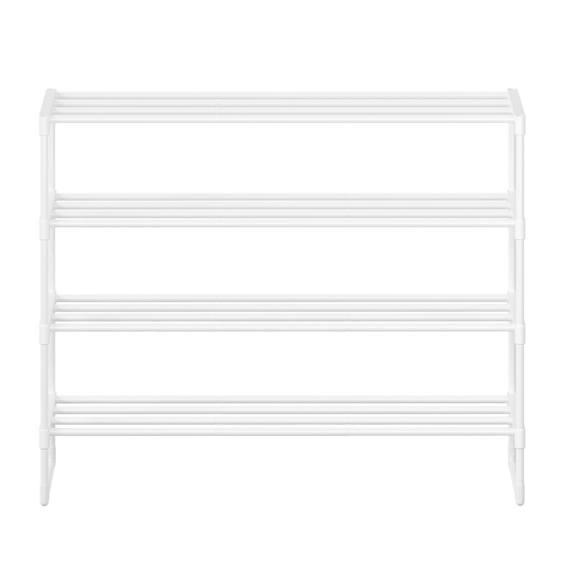 Bladwell 10 Pair Shoe Rack, 72cm H x 92cm W x 30cm D, White