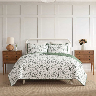 Ensemble de courtepointe grand réversible en coton Laura Ashley Miranda
