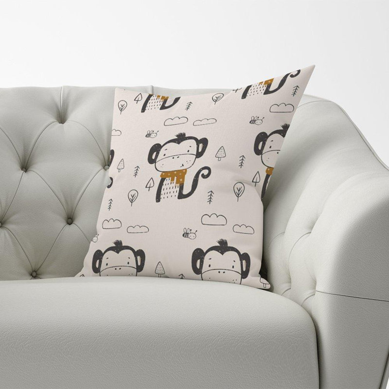 Hartshorne MONKEY FOREST Square Throw Cushion