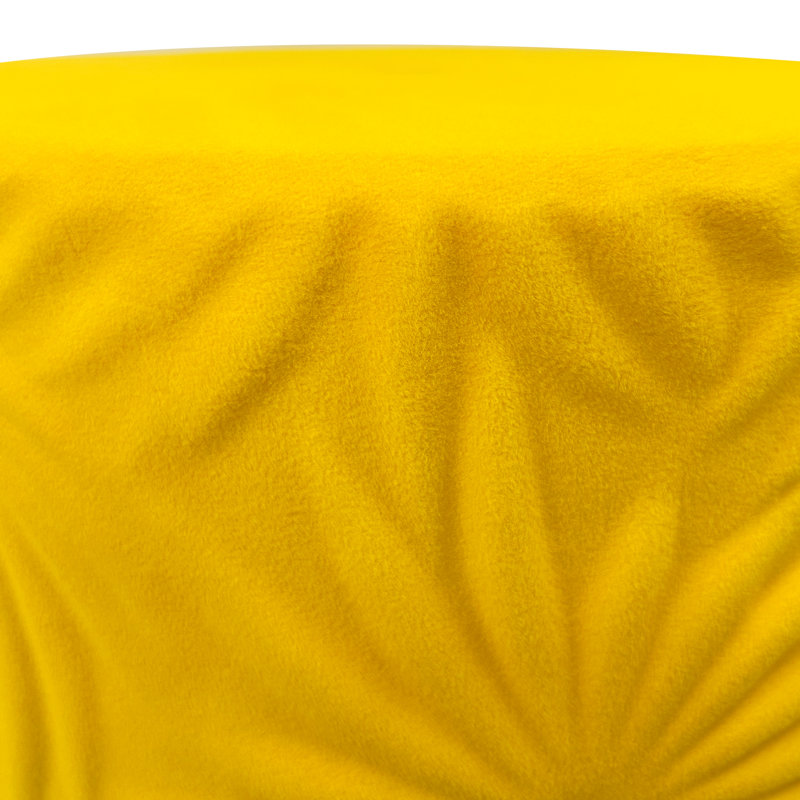 Tabouret à motif floral en céramique émaillée de velours, Jaune